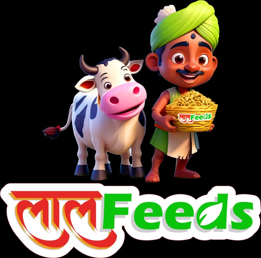Lal Feeds logo with the farmer mascot and cow